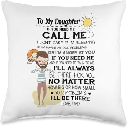 To My Daughter From Dad Pillow