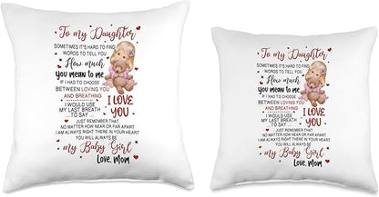 To My Daughter From Mom Pillow